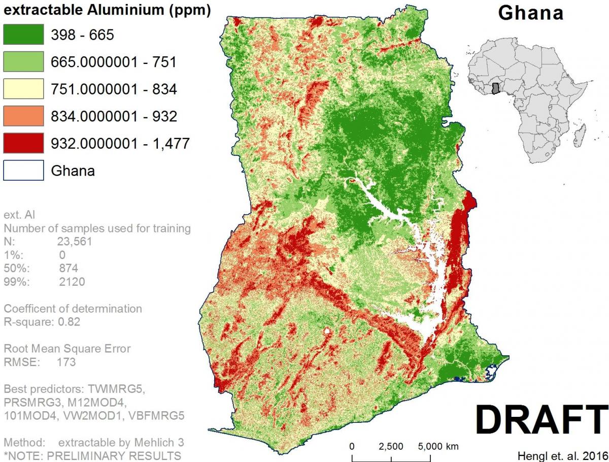 Mapa pôdnych ghana