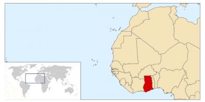 Ghana polohu na mape sveta