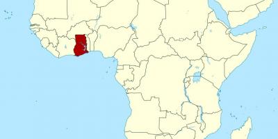 Mapu afriky ukazuje ghana