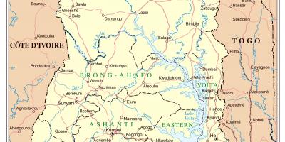 Mapa podrobné ghana