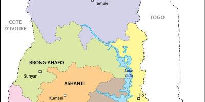 Mapa politických ghana